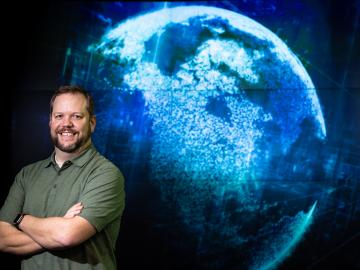 ORNL’s Cory Stuart is head of data systems and cybersecurity for the DOE Atmospheric Radiation Measurement user facility. Credit: Carlos Jones/ORNL, U.S. Dept. of Energy
